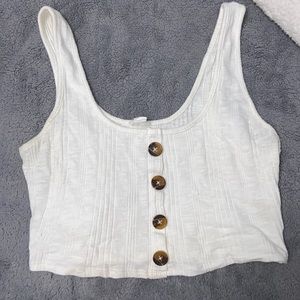 garage white tank top (buttons are not real)
